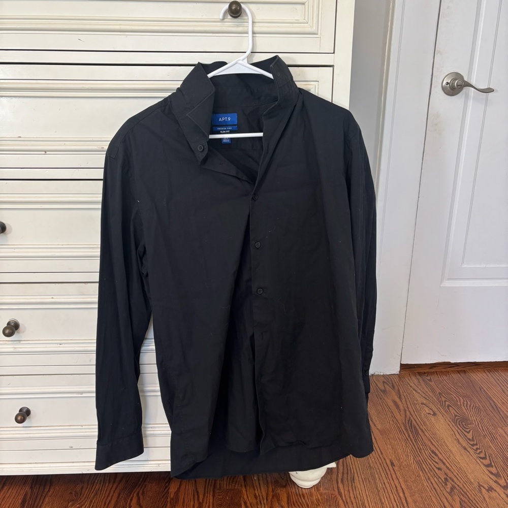 APT. 9 Black Button Down Shirt